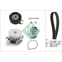 Water pump and timing belt set