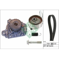 Water pump and timing belt set