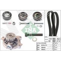 Water pump and timing belt set