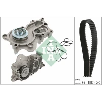 Water pump and timing belt set