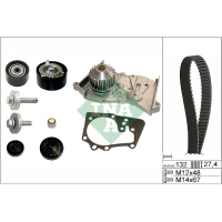 Water pump and timing belt set