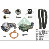 Water pump and timing belt set