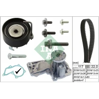 Water pump and timing belt set