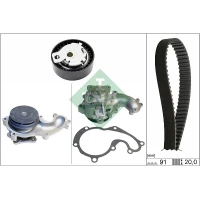 Water pump and timing belt set